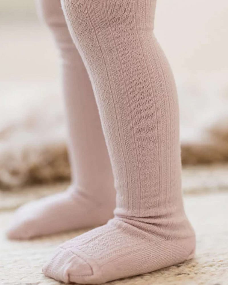 Ullstrømpebukse med Mønster - Slitesterk Ull-blend