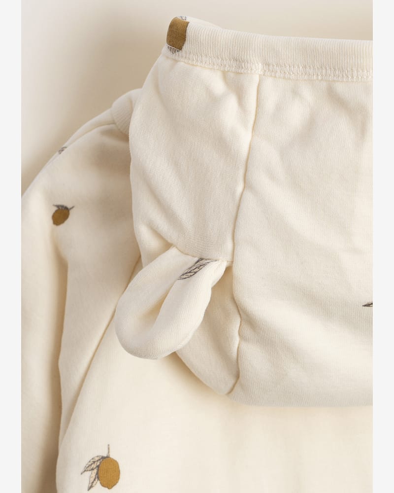 Heldress Baby - 100% Øko Bomull i tykk kvalitet | Newborn Onesie with Hood