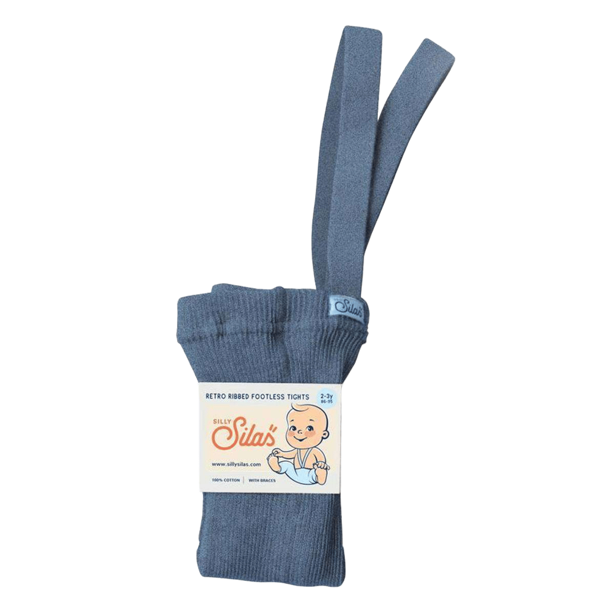 Strømpebukse Rib u/ føtter, m/ seler – Footless Tights