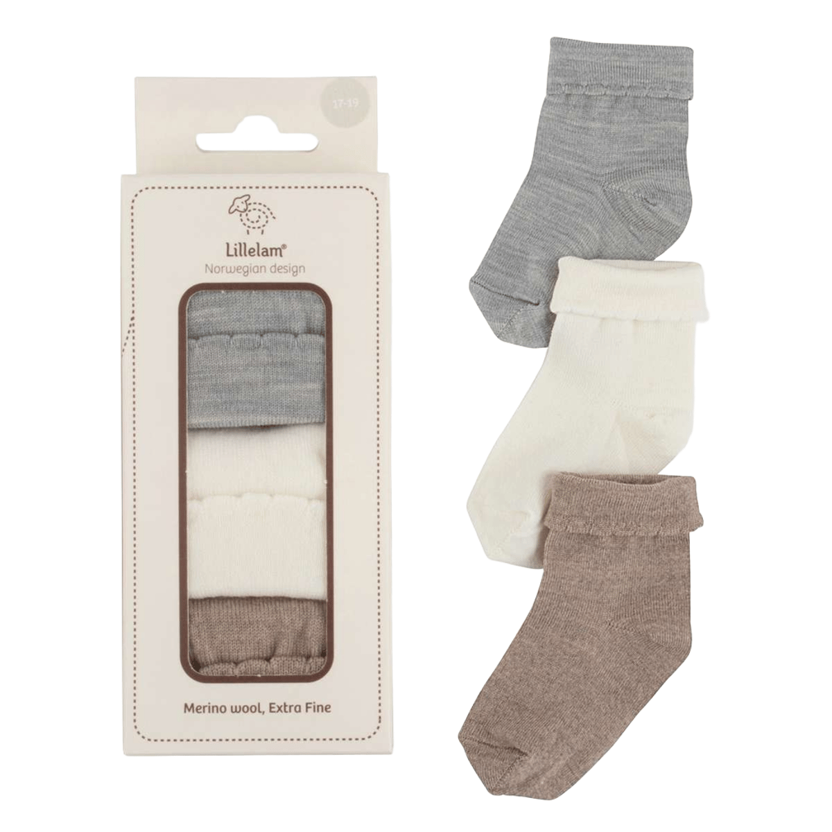 Ullsokker 3pk – Tynn ullkvalitet – Super Fine Merino – Gavepakke