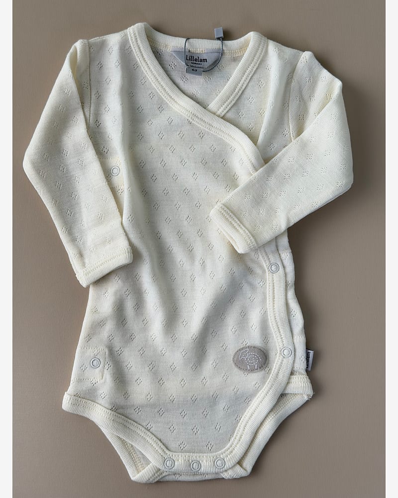 Omslagsbody Ull - 100% Merino, Pointelle | Ullbody Mini