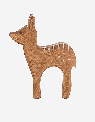 Hjort Lekedyr - Håndlaget Trefigur | Dyrefigurer Skog