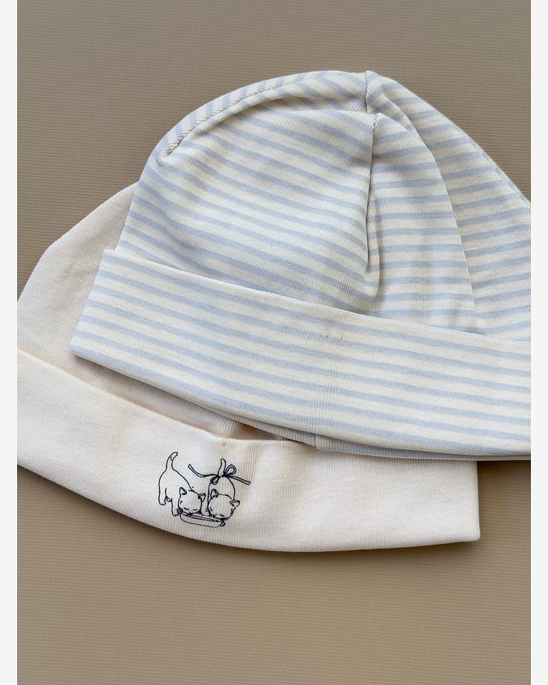 2pk Babylue - Øko Bomull | Fio Beanie