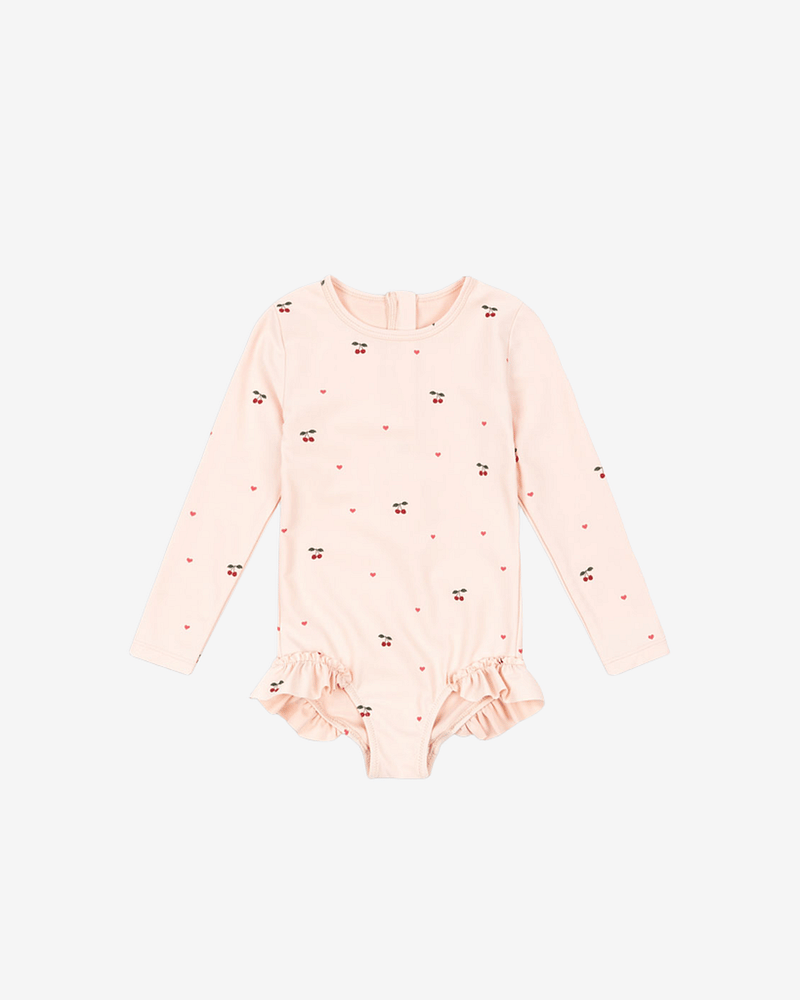 Badedrakt med Armer og Volanger - UV 50+ | Merle LS Swimsuit