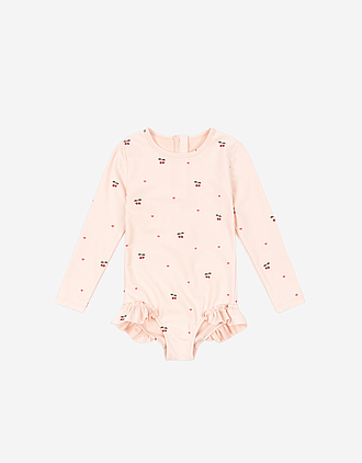 Badedrakt med Armer og Volanger - UV 50+ | Merle LS Swimsuit