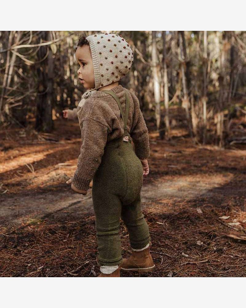 Strømpebukse Teddy u/ føtter m/ seler – Warmy Footless Tights