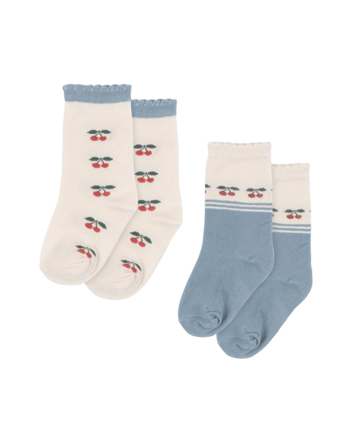 Sokker 2pk m/ Kirsebær Mønster | Cherry Sosks