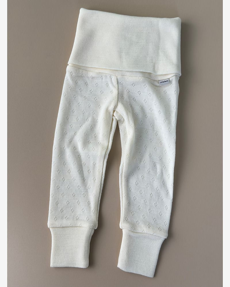 Ullbukse m/ dobbelt liv - 100% Merino, Pointelle | Ullongs