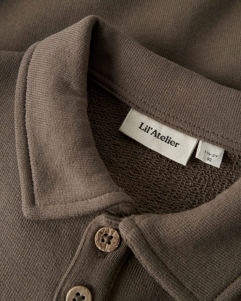 Genser M/ Polokrage Barn - Øko Jersey | NMMJOBO LIO LS LOOSE SWEAT LIL