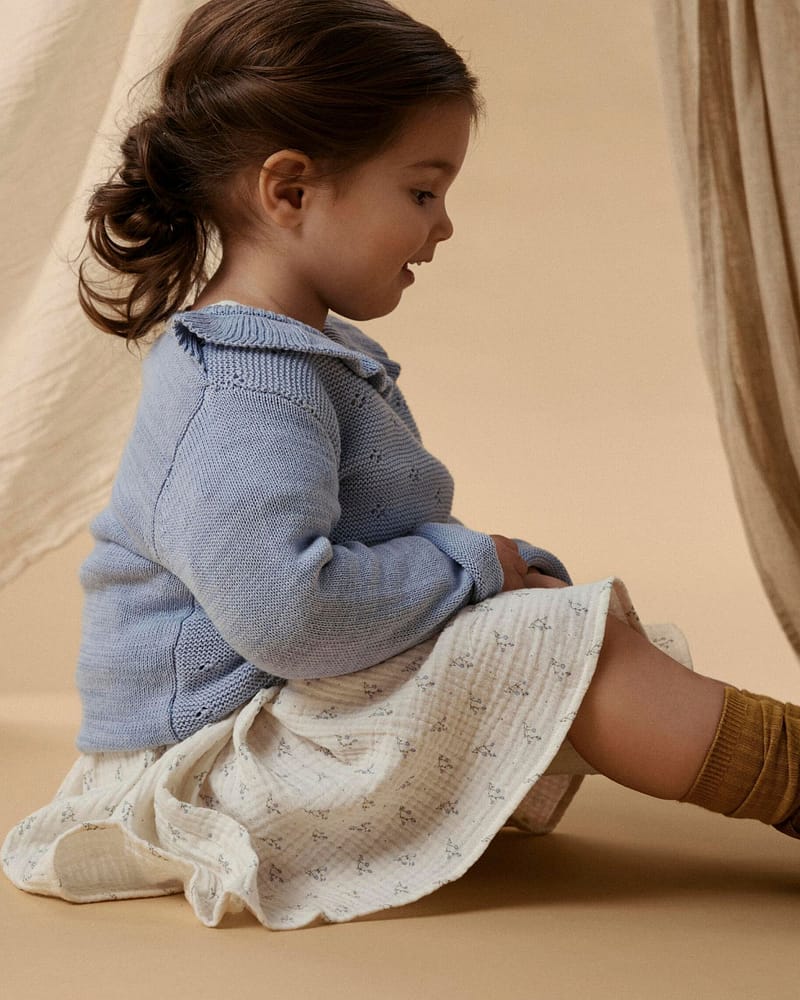 Genser Barn - Strikket 100% Øko Bomull | NMFLAGUNA LS KNIT LIL NOOS