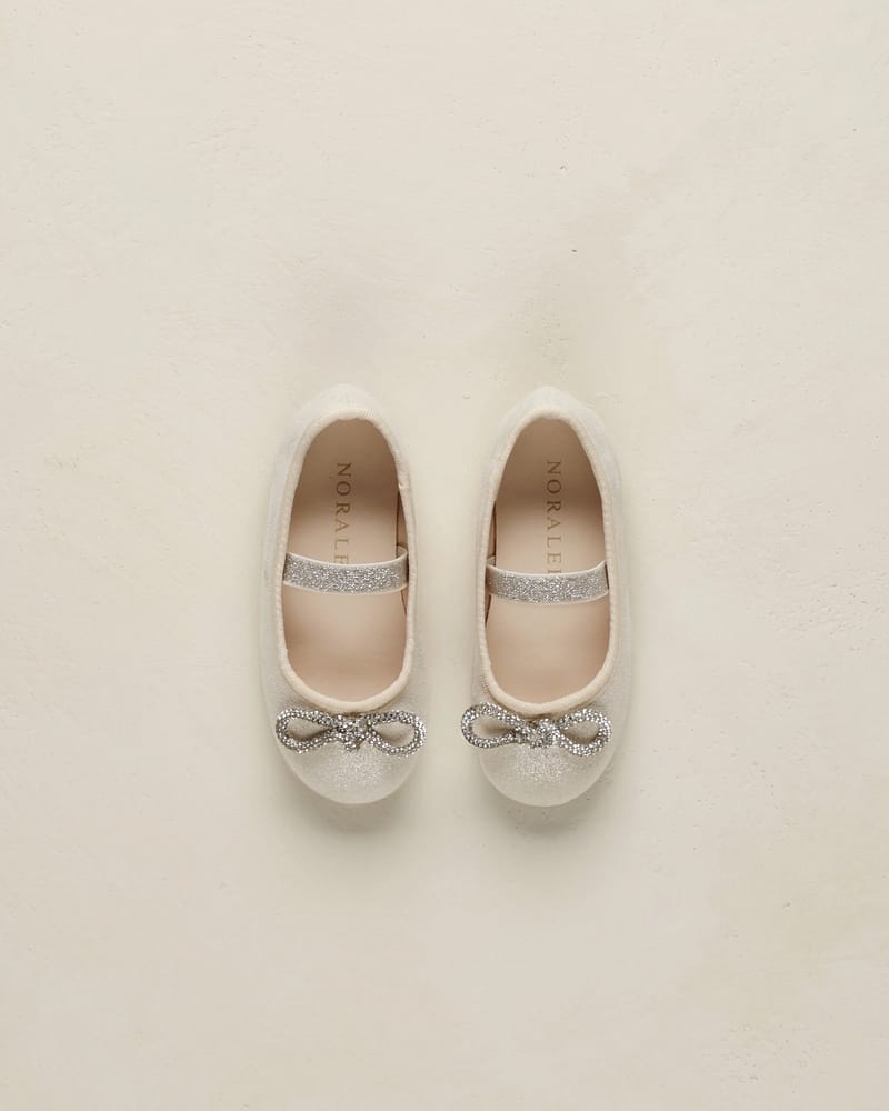 Ballerinasko Barn M/ Glitter - 100% Semsket Skinn | Ballet Flats