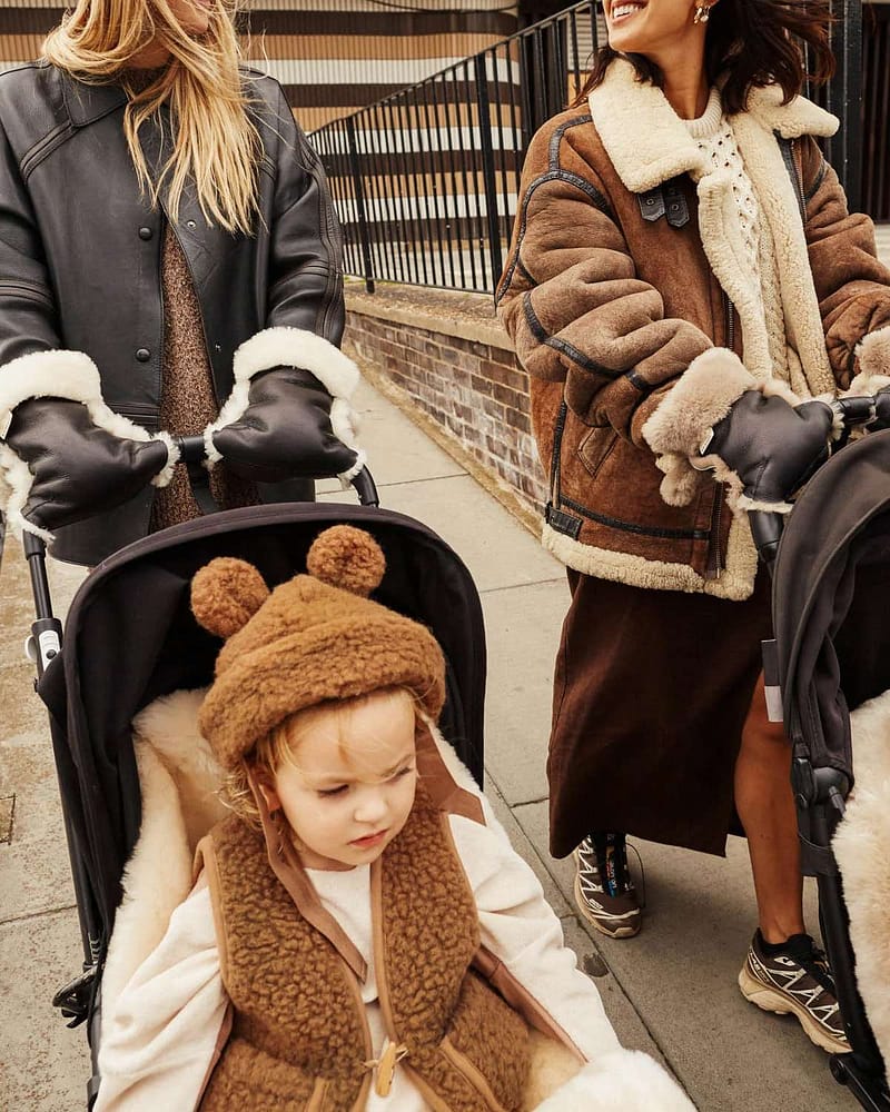 Håndmuffe Vogn - Lammeskin Merino | Buggy Mittens | Buggy Mittens