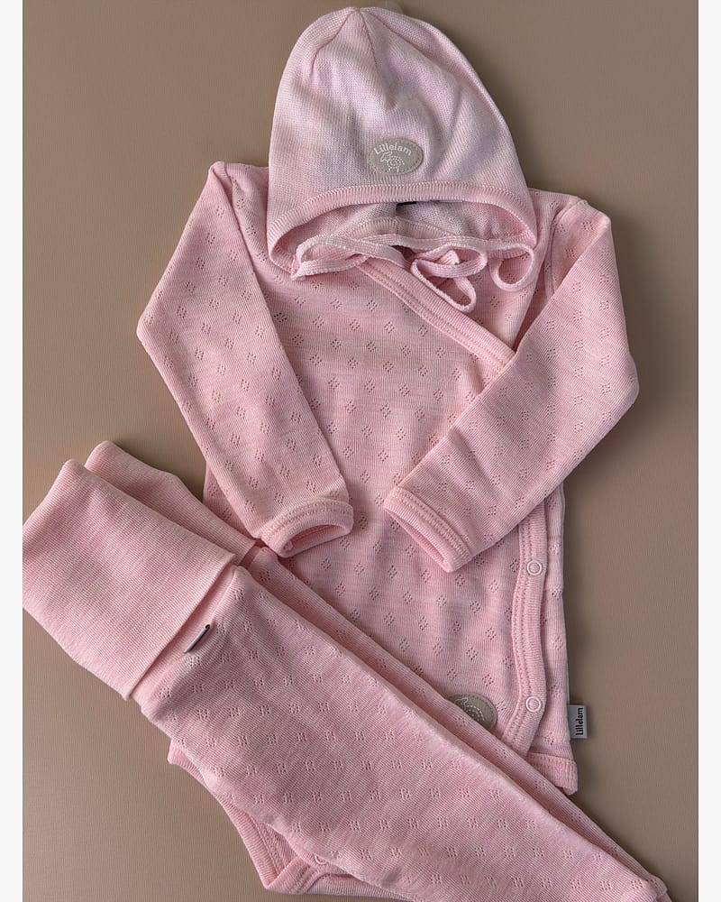 Omslagsbody Ull - 100% Merino, Pointelle | Ullbody Mini