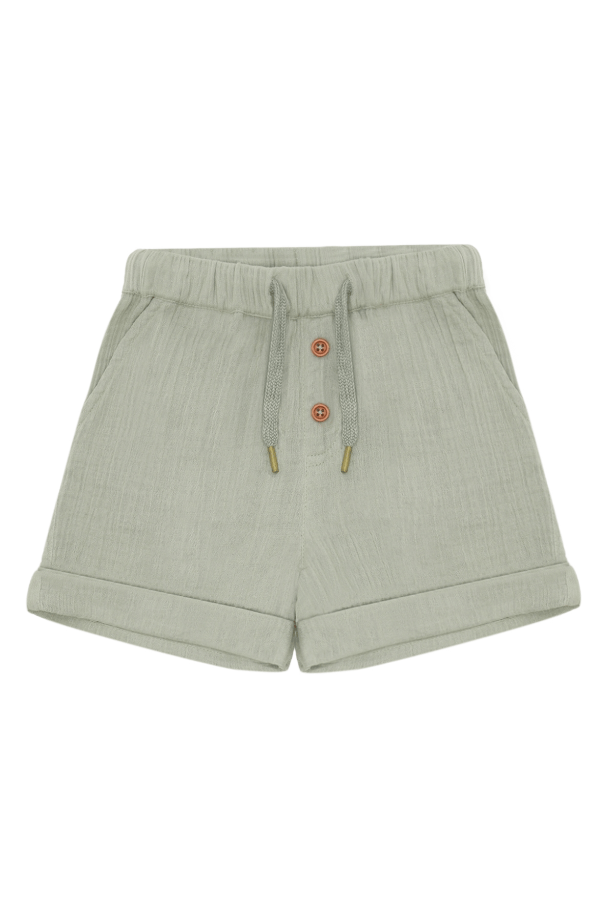 Shorts til Barn – Musselin Bomull | HCHaggi Muslin, Olive - Iceberg