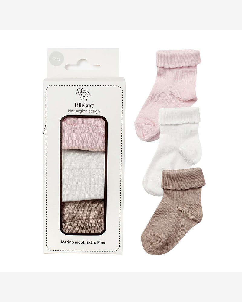 Ullsokker 3pk - Tynn ullkvalitet - Super Fine Merino - Gavepakke