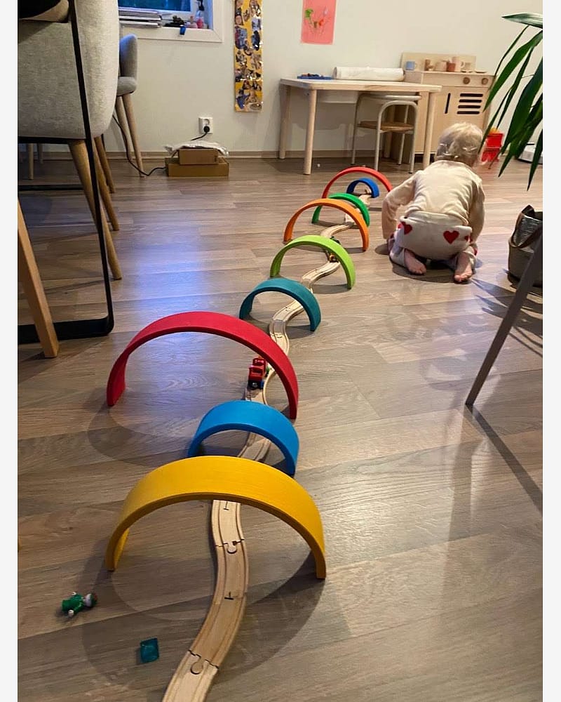 Regnbue Stor Orginal - Stableleke i Tre | Montessori Leker