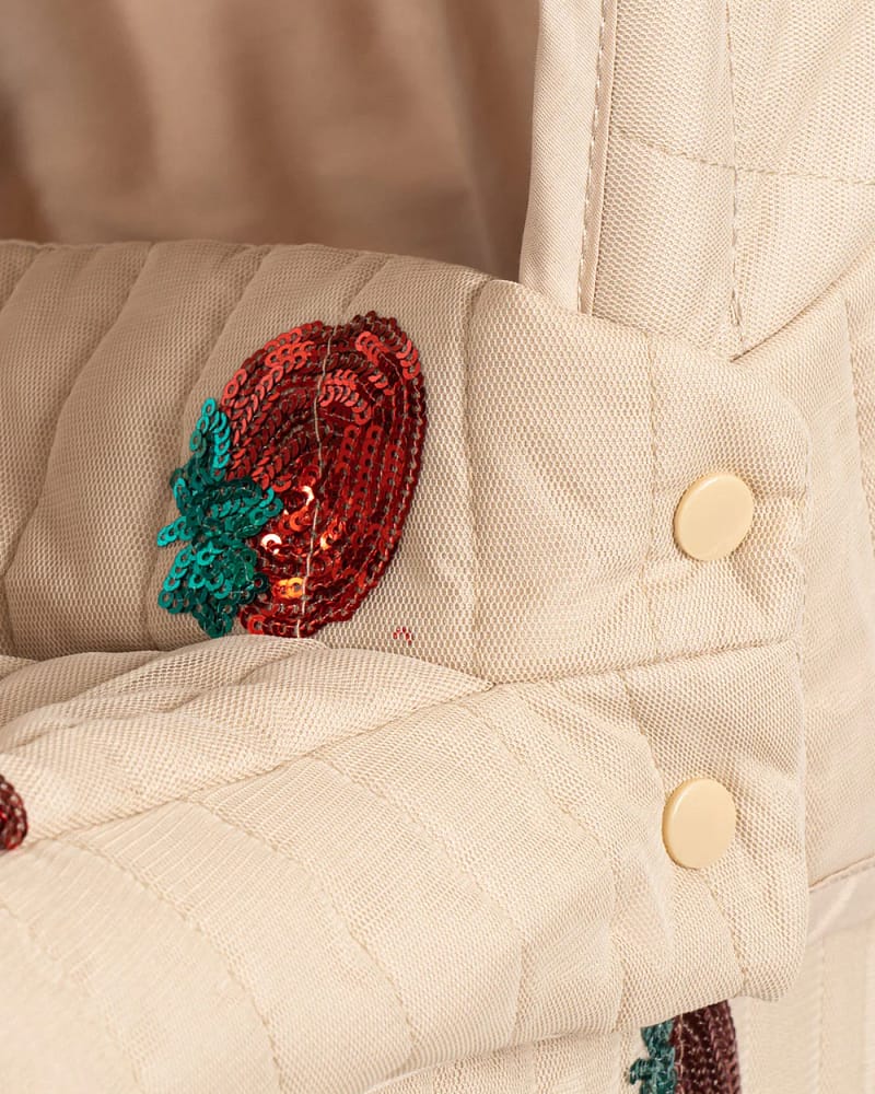 Dukkevogn m/ Vognbag & Glitrende Paljetter | Minnie Tulle Doll Pram