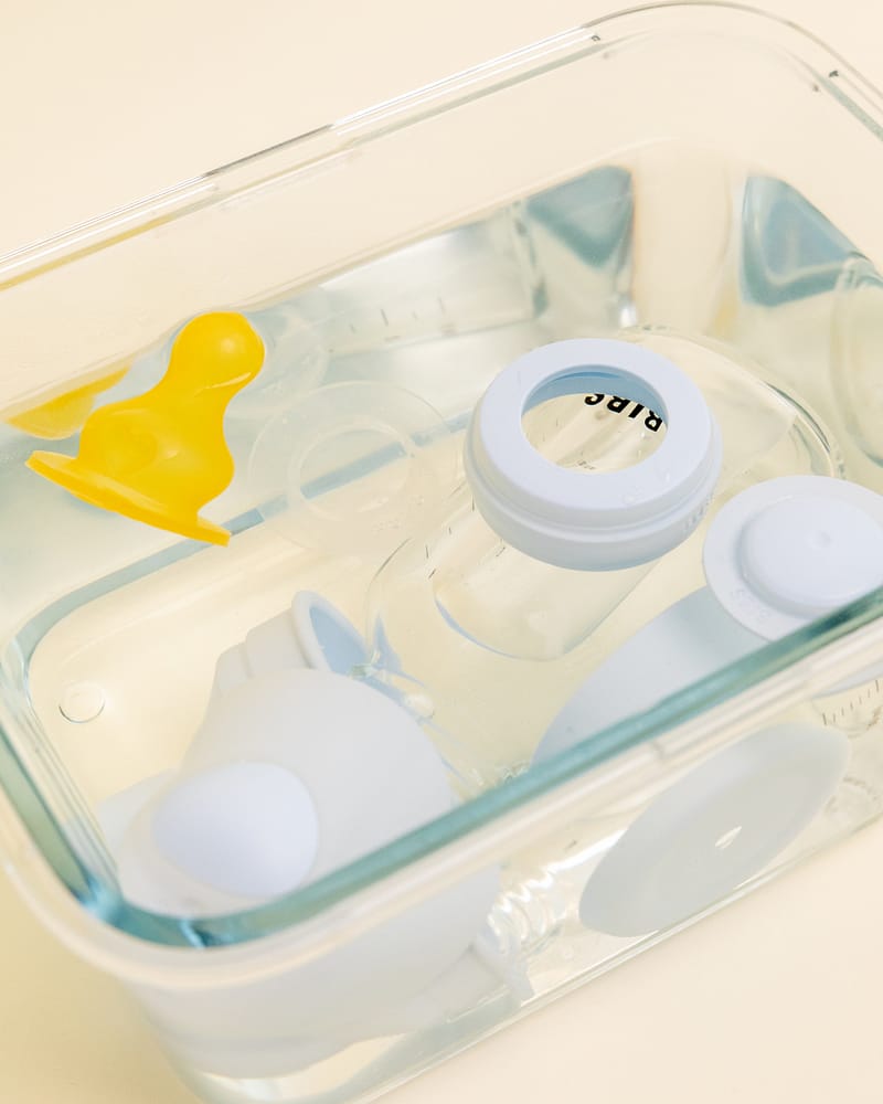 BIBS Tåteflaske i Glass med silikonbunn | Komplett Sett - 120ml