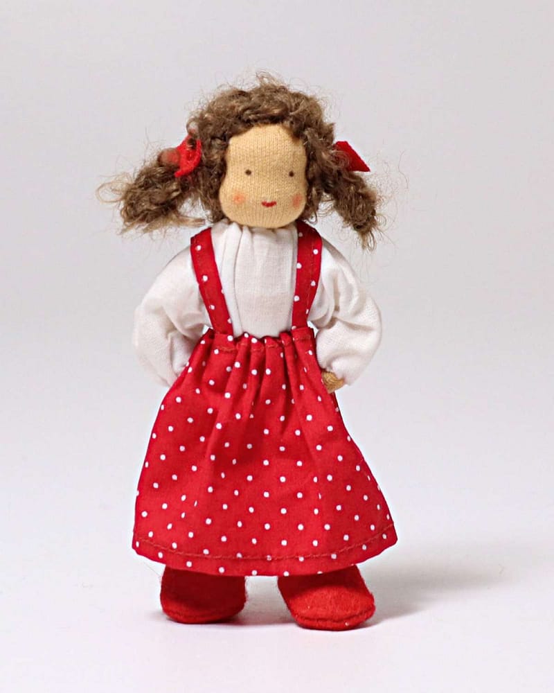 Dukke m/ fleksibel kropp - Liten 13cm - Håndlaget | Flexible Doll
