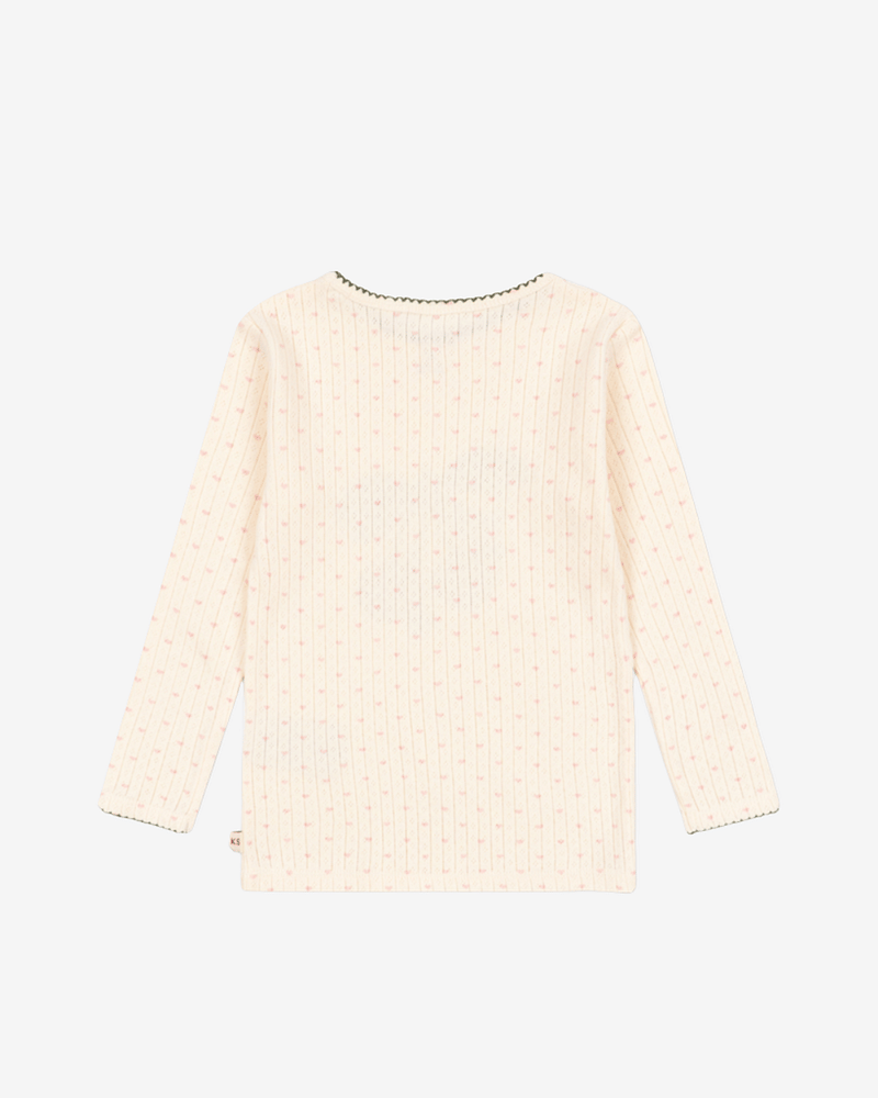 Trøye Langermet -100% Øko Bomull, Pointelle | Minnie Blouse GOTS