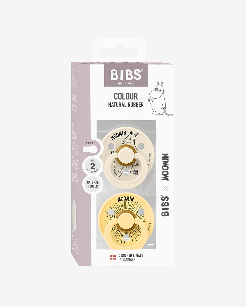 BIBS x Moomin Smokk 2pk – Rund, Naturgummi | Moomintroll
