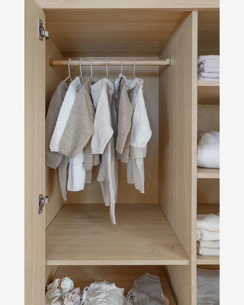 Romslig Garderobeskap, Barnerom - 100% Tre | Nature wardrobe