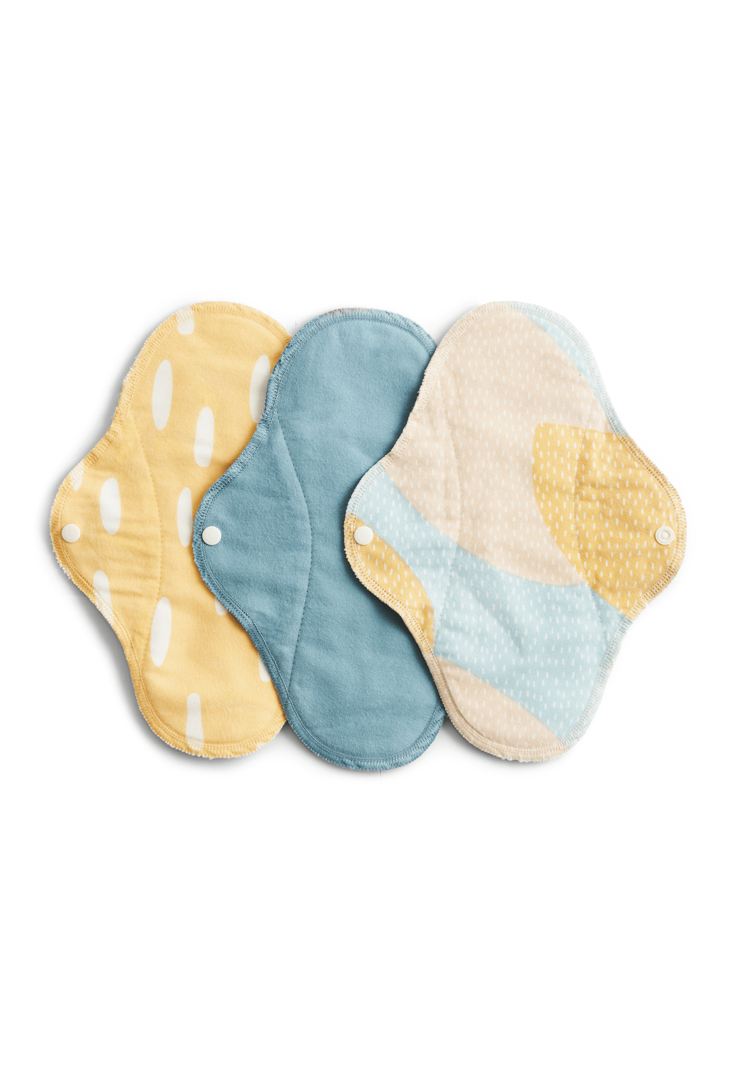 3pk Gjenbrukbare Truseinnlegg – Medium Flow, Øko Bomull | Regular Classic, Blue Sprinkle
