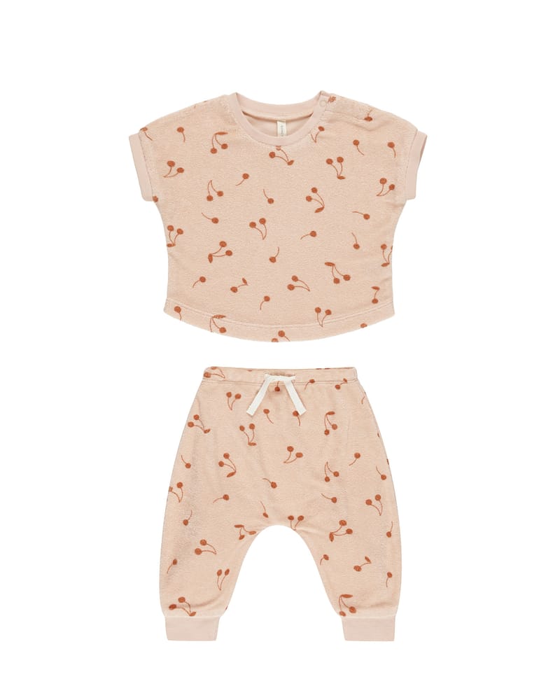 T-Skjorte & Bukse Sett - Øk. Bomull Frotte | Terry Tee + Pant Set