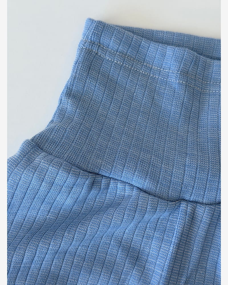 Bukse Rib m/ høyt liv – 45% Bomull, 35% Merino, 20% Silke – Ubehandlet Ull