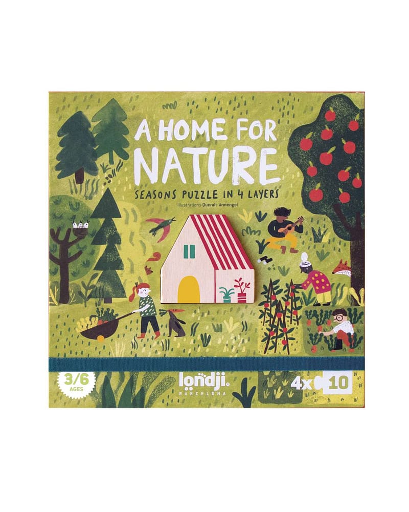 Puslespill 4i1 - "De Fire årstider" - Puslespill Barn 3år+ | A home for nature
