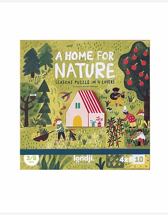 Puslespill 4i1 - "De Fire årstider" - Puslespill Barn 3år+ | A home for nature