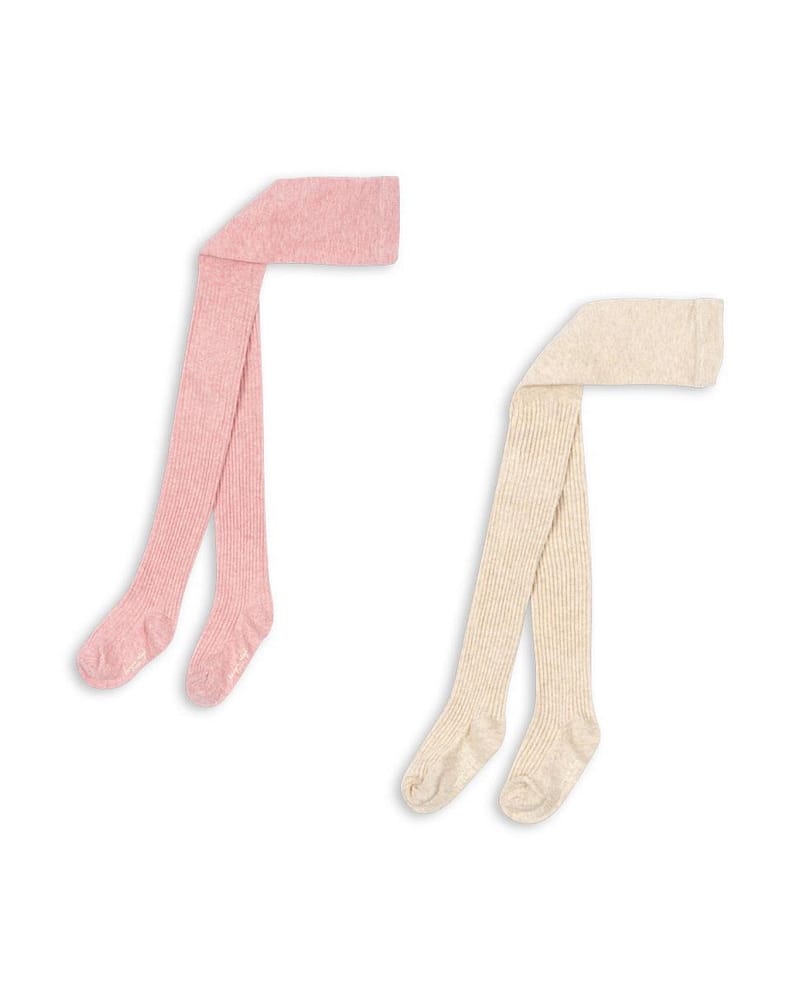 Strømpebukse - Bomullsblanding | 2pk Rib Tights