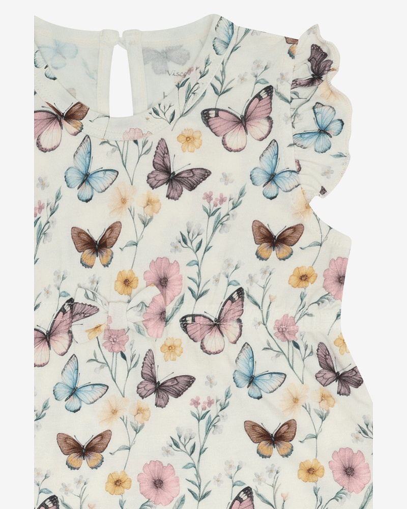 Romper Baby, Pysj - 95% Bambusviskose, 5% Elastane | HCMilu Butterfly