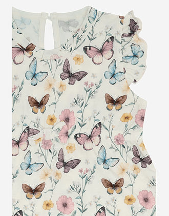 Romper Baby, Pysj - 95% Bambusviskose, 5% Elastane | HCMilu Butterfly