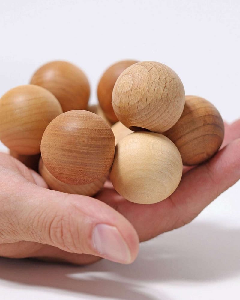 Babyleke Gripekuler - Fidget leke baby 0+| Natural Beads Grasper