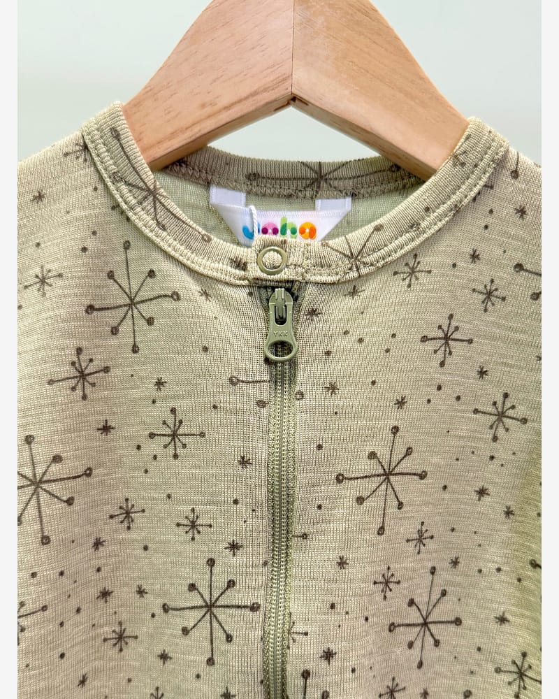 Ullpysj Heldress m/ glidelås og trylleføtter - 100% Merino | Basic