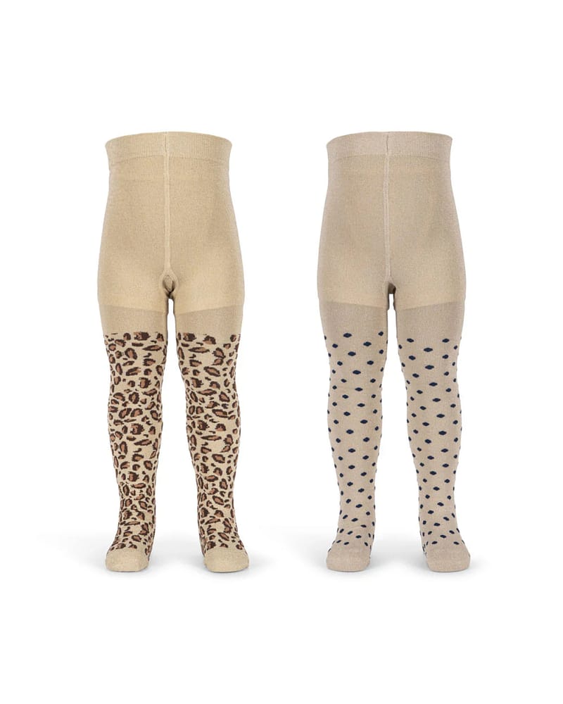 Strømpebukse m/ Glitter - Bomullsblanding | 2pk Tights