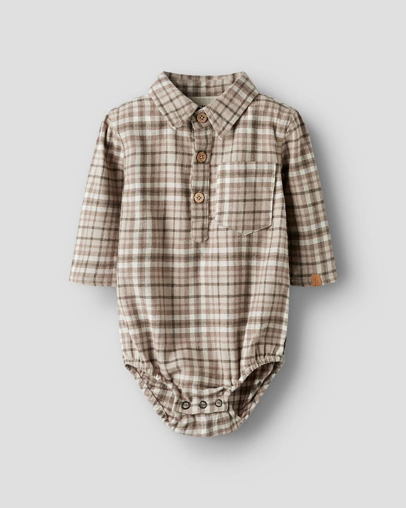Skjortebody Baby - Flanell, Øko Bomull | REBEL LS BODY SHIRT