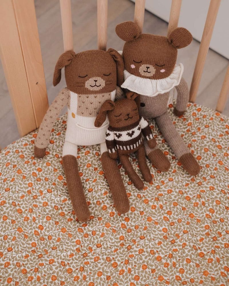 Kosebamse - Håndstrikket Alpakkaull | Bunny Knit Toy