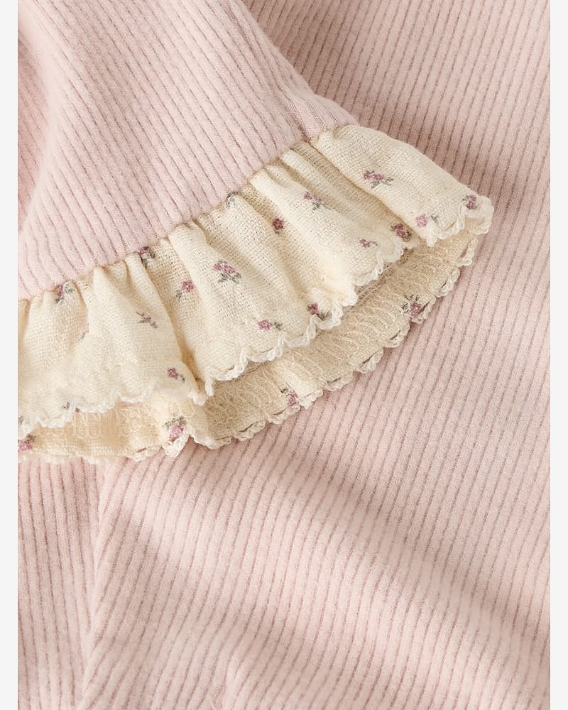 Leggings Baby m/ Volangdetaljer - Øko Bomull | NBFTRINE SLIM LEGGING LIL