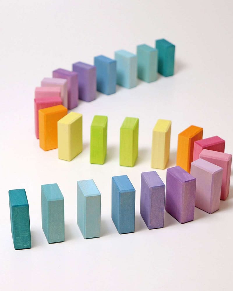 Byggesett "To-av-Hver" - 40 klosser - Bygge, pusle, sortere | Pastel Duo