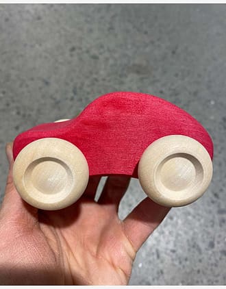 Lekebil i tre - Håndlaget Treleke - 10cm