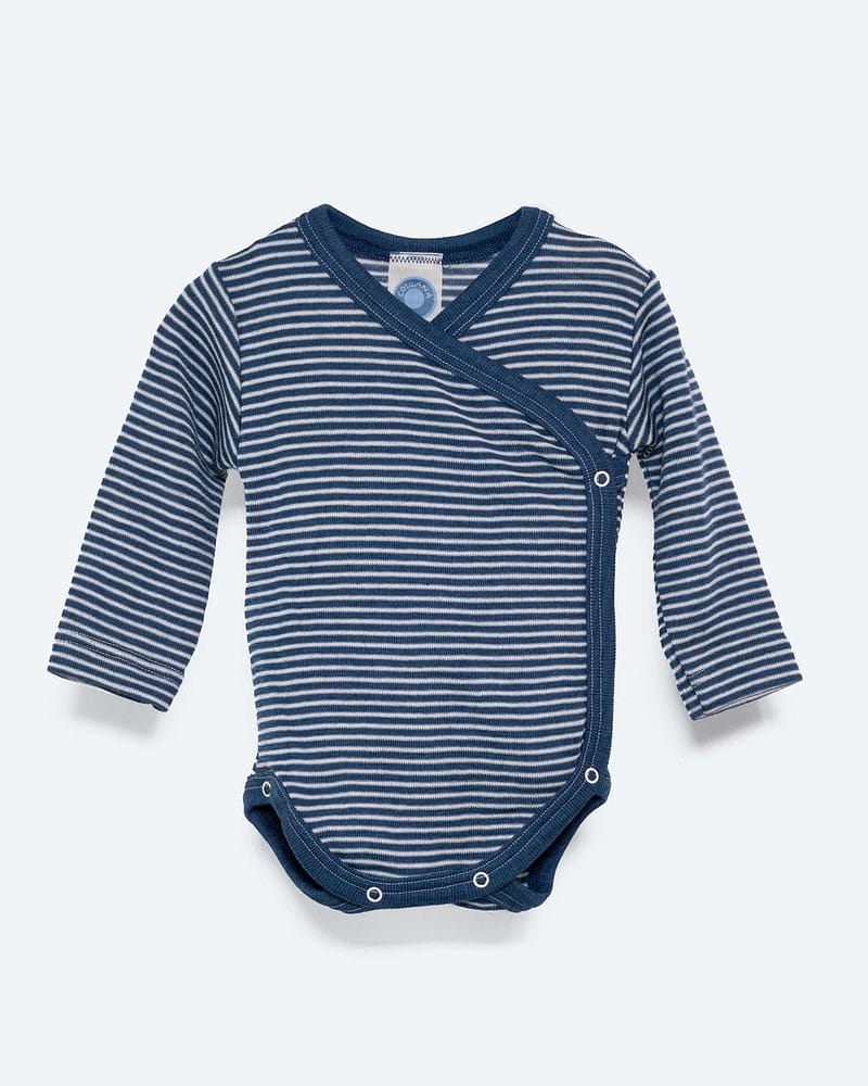 Omslagsbody Ull / Silke - Cosilana, Blå Stripe