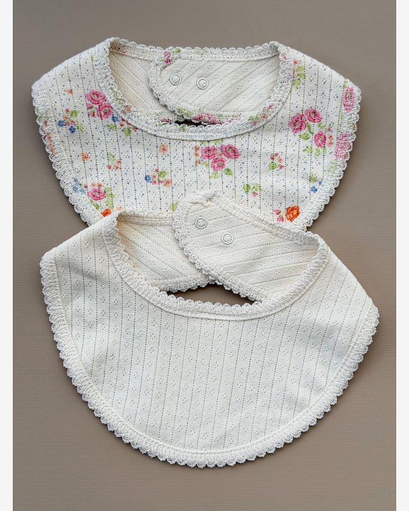 Siklesmekke 2pk - 100% Øko Bomull, Pointelle | Minnie 2 Pack Bib