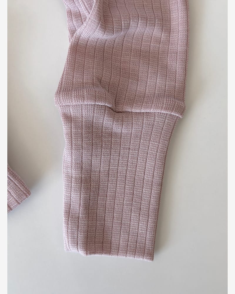 Bukse Rib m/ høyt liv – 45% Bomull, 35% Merino, 20% Silke – Ubehandlet Ull