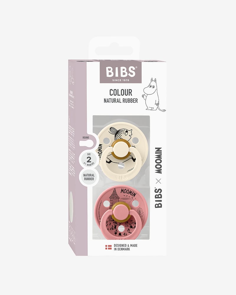 BIBS x Moomin Smokk 2pk – Rund, Naturgummi | Little My