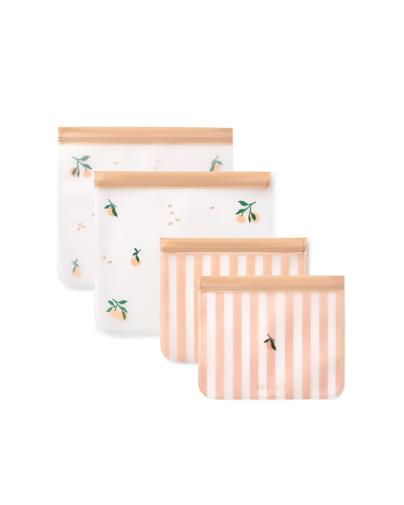 Små Zip Lock Poser 4pk - Gjenbrukbare Matpakkeposer | Rebus