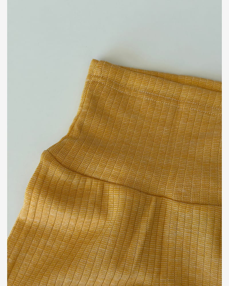 Bukse Rib m/ høyt liv – 45% Bomull, 35% Merino, 20% Silke – Ubehandlet Ull