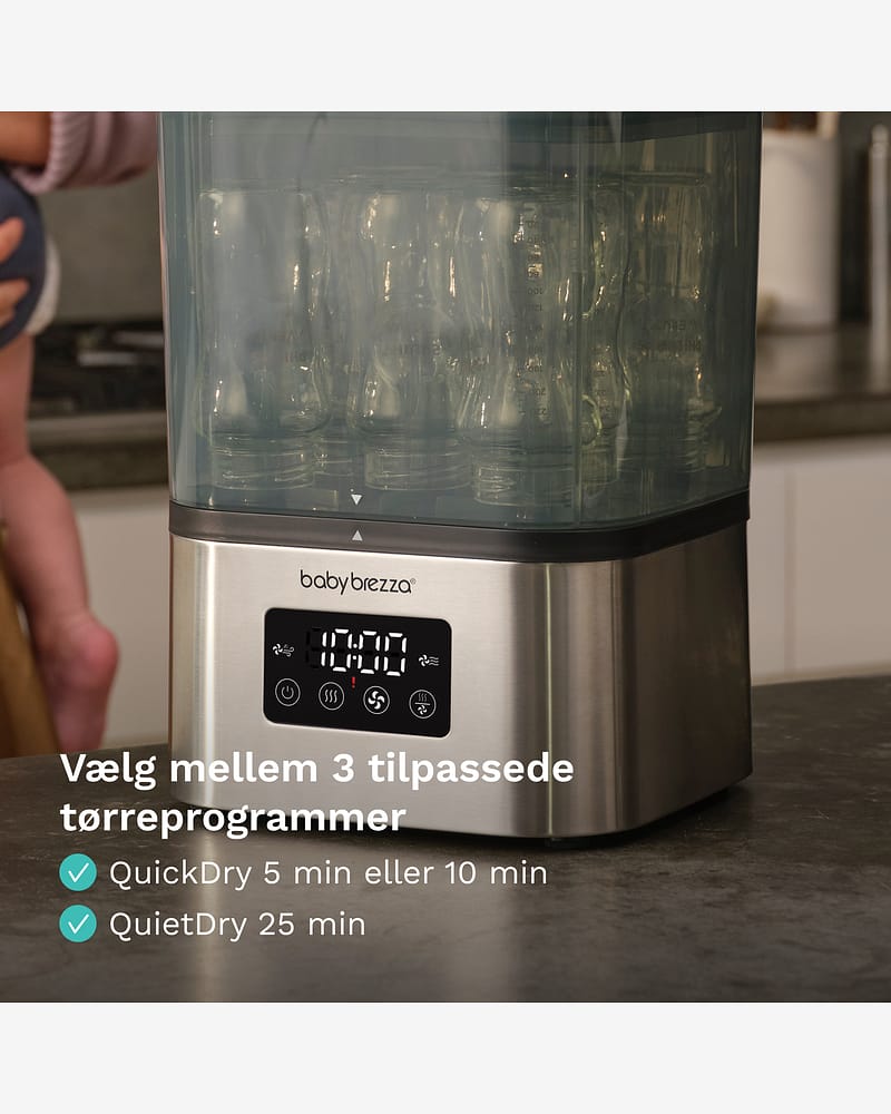 Baby Brezza SuperQuick Sterilizer Dryer på 10 min | Sterilisator med Tørk på 10 min