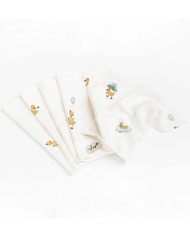 Vaskekluter 5pk - 100% Øko Bambus - 30x30cm